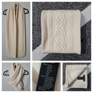 Ralph Lauren Highland knit wool/cashmere scarf,  EUC